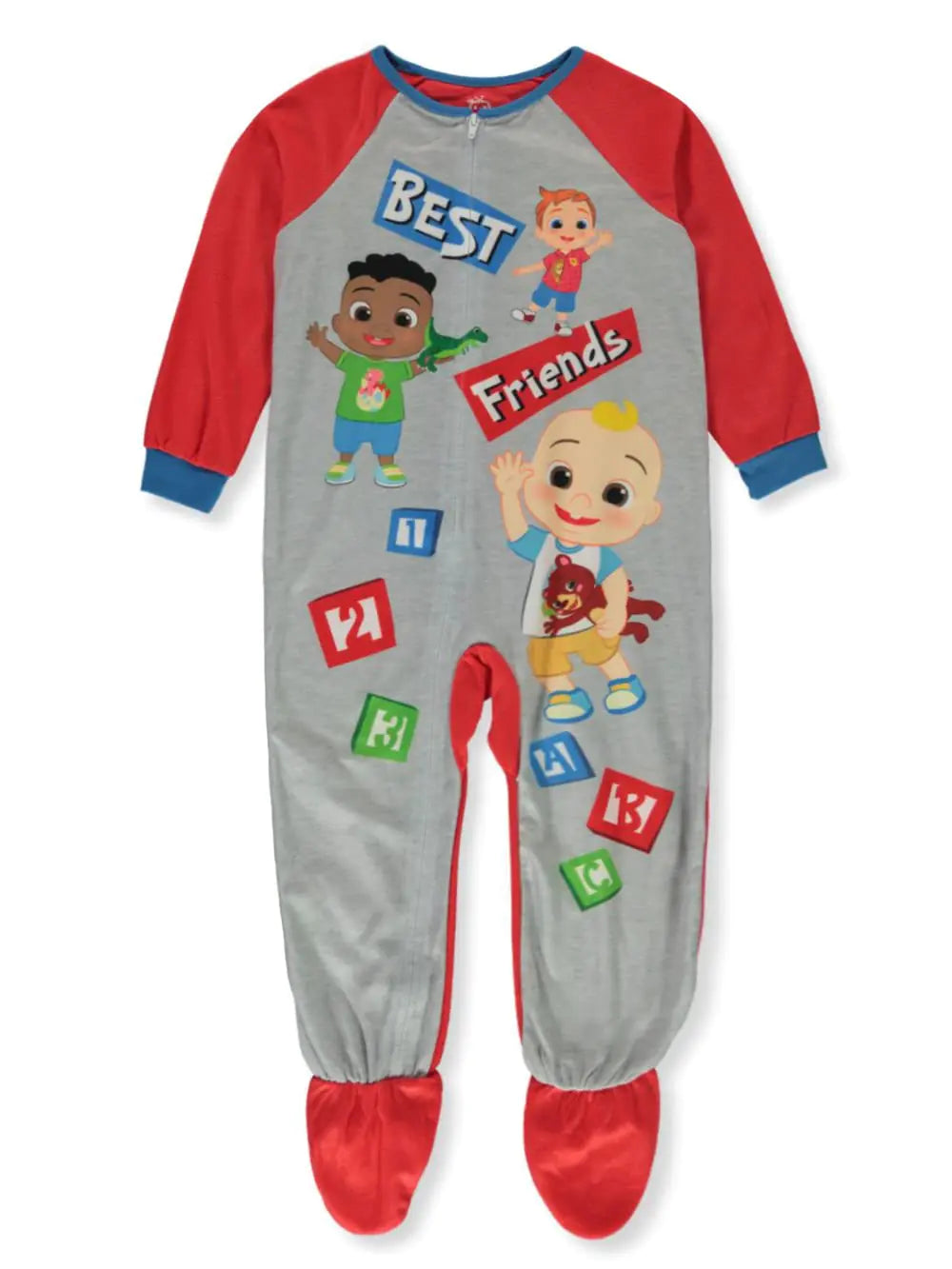 Cocomelon Toddler Infant Footed Blanket Sleeper Pajamas Gray Size 3T