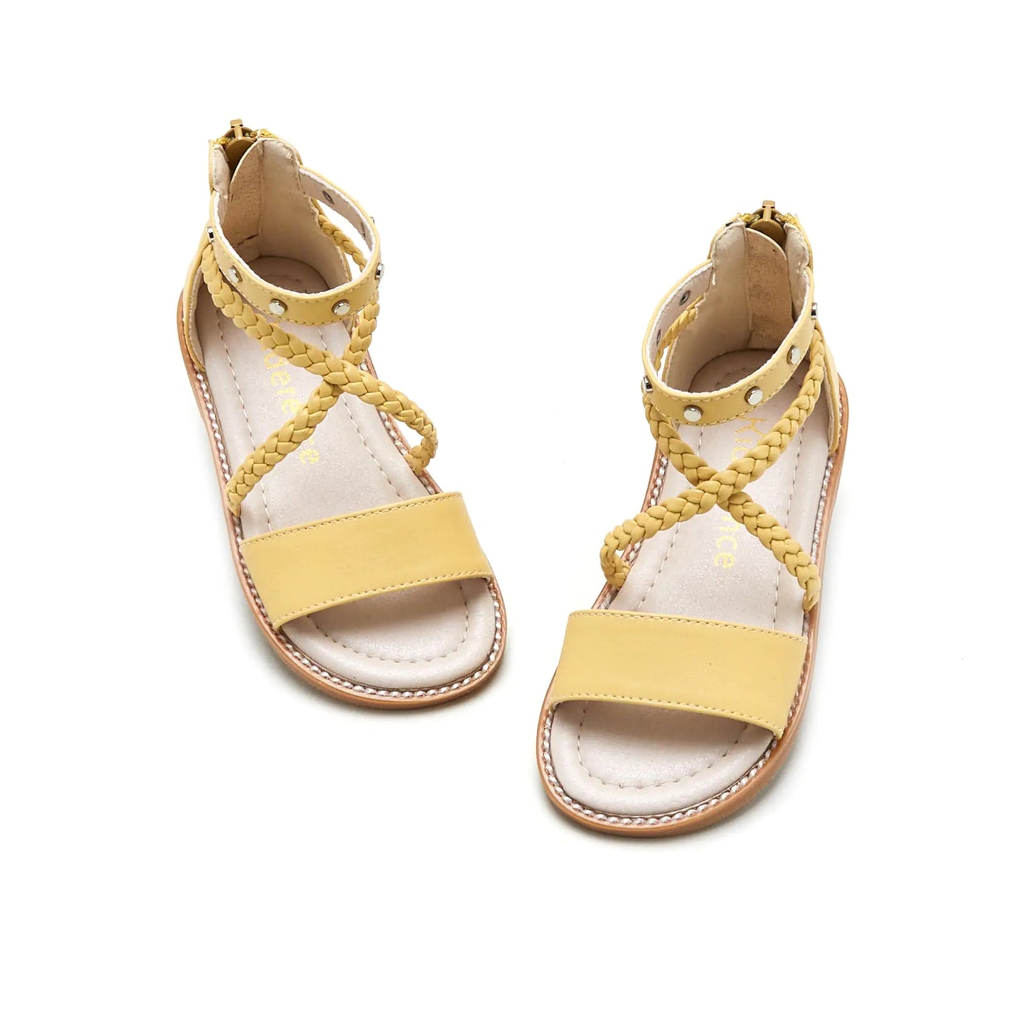 Kiderence Toddler Girls Sandals Little Girls Kids Summer Shoes Toddler Yellow Sandals Size 7