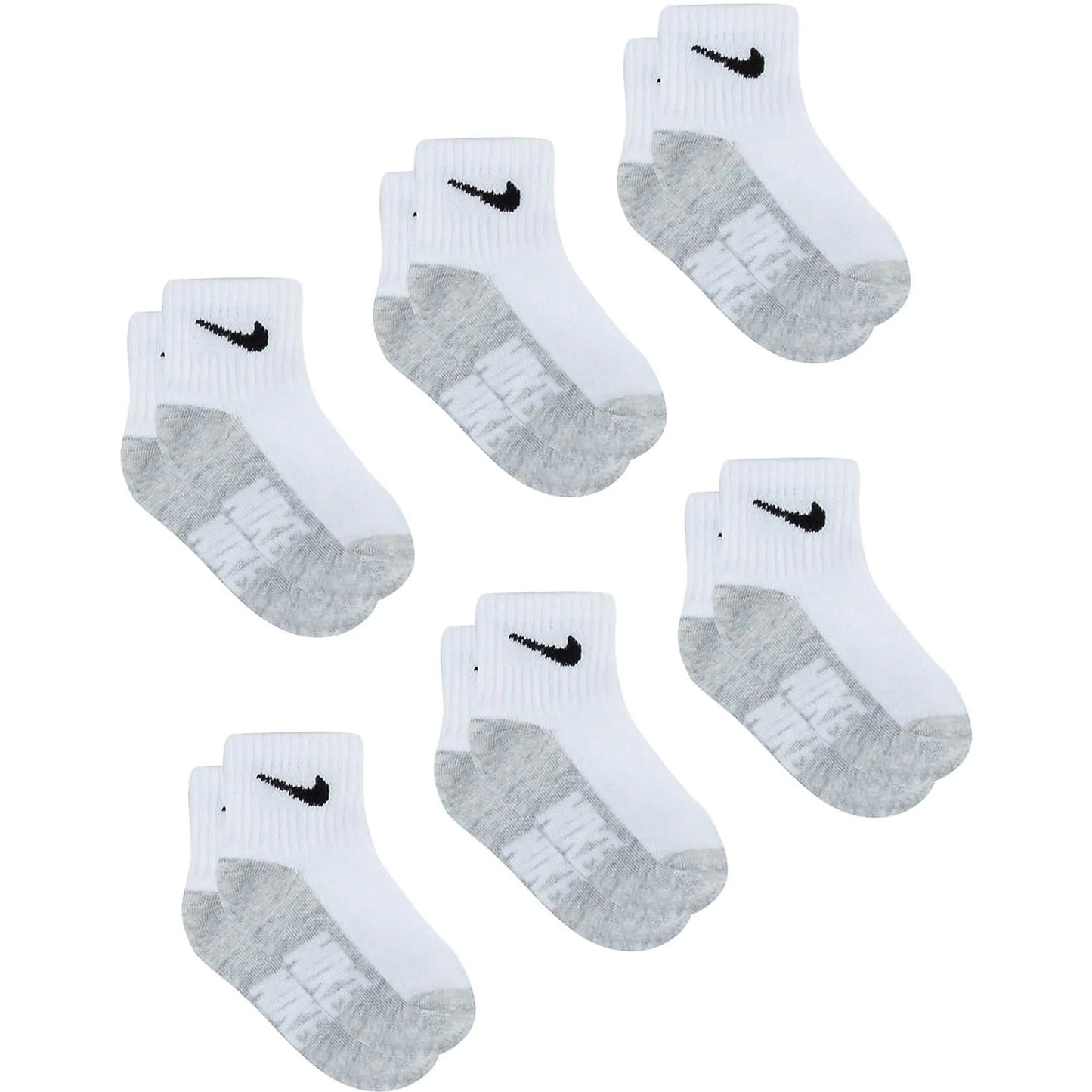 Nike Toddler 6 Pairs Lightweight Ankle Socks Size 2-4 Years